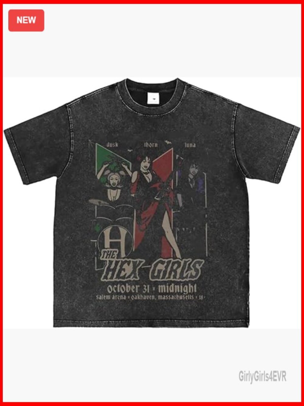 Retro The Hex Girls Inspired T-Shirt Goth Rock Music T-Shirt